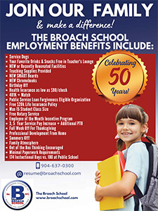 Join Our Family Careers at the Broach school